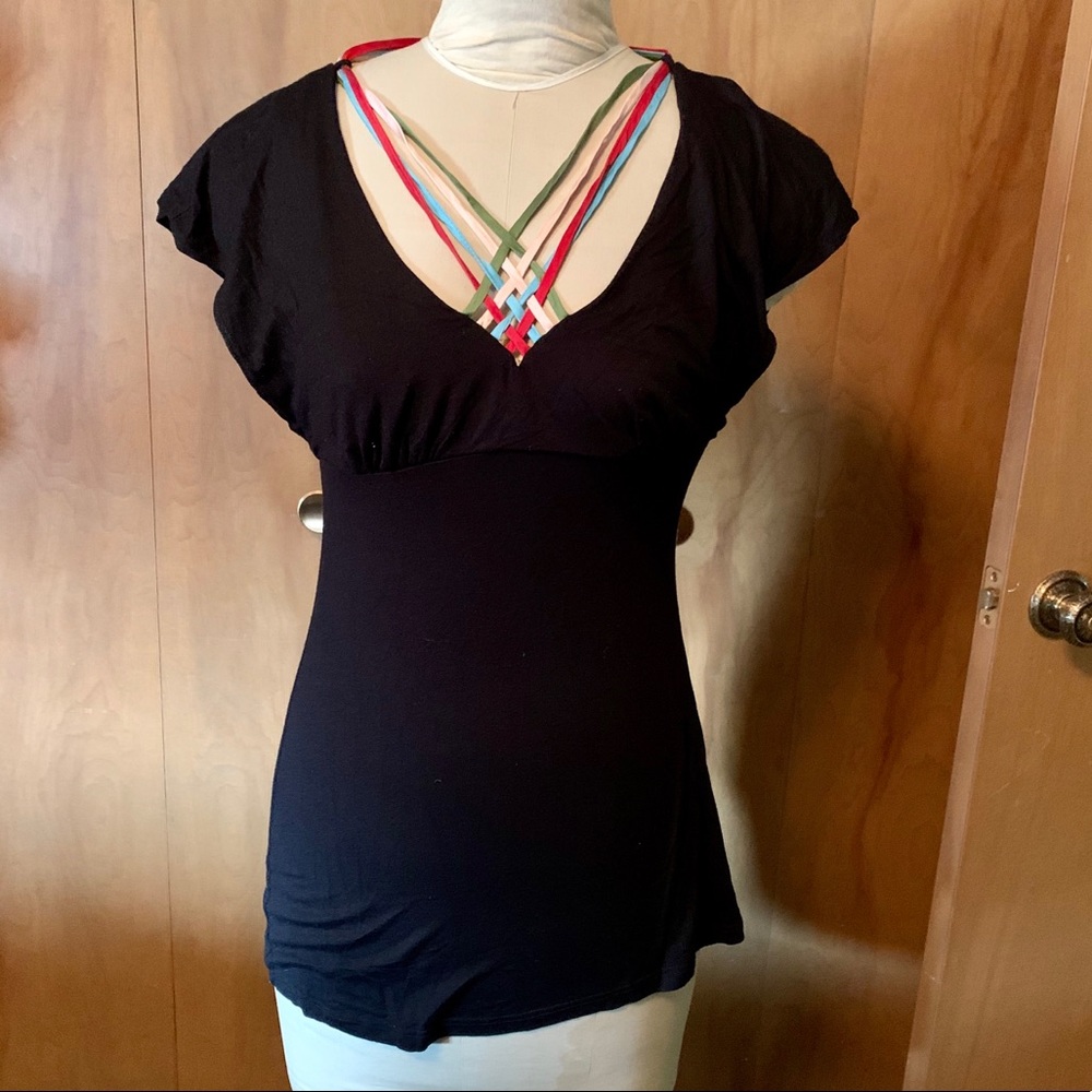 Multi color Bebe top